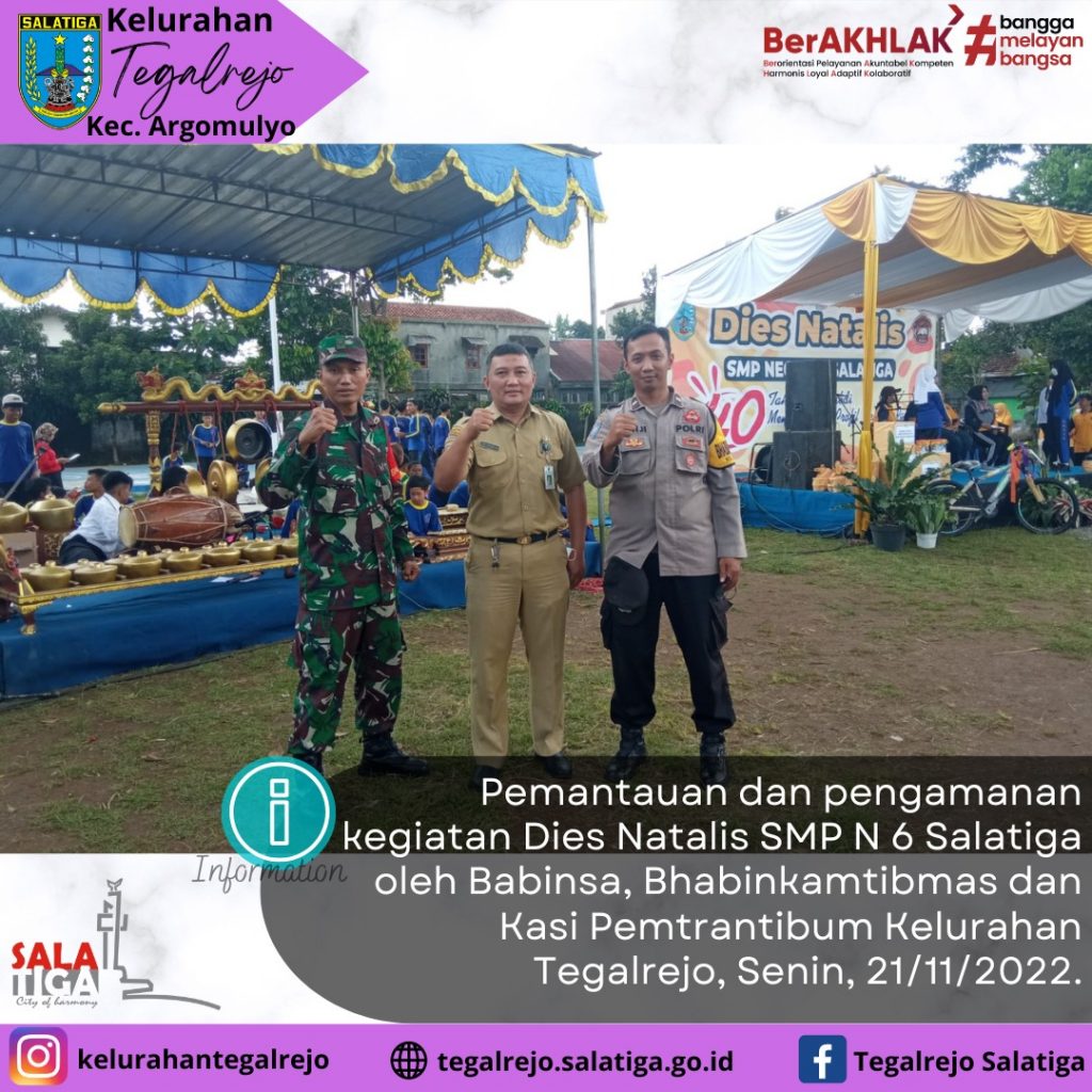 Pemantauan dan pengamanan kegiatan Dies Natalis SMP N 6