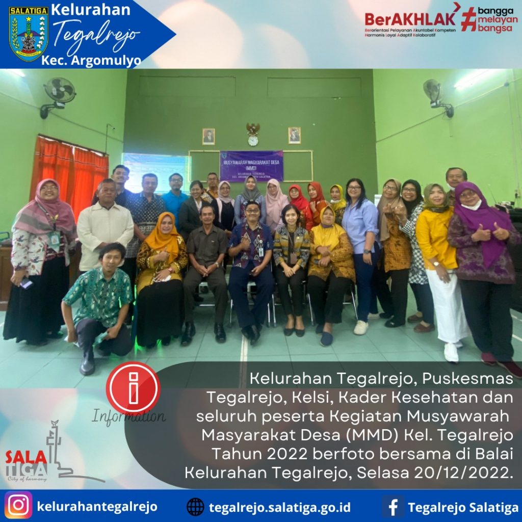 Musyawarah Masyarakat Desa (MMD) Kel. Tegalrejo Tahun 2022